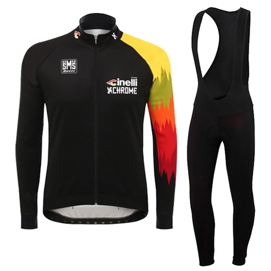 2016 Maillot Cinelli Tirantes Mangas Cortas Negro Y Amarillo